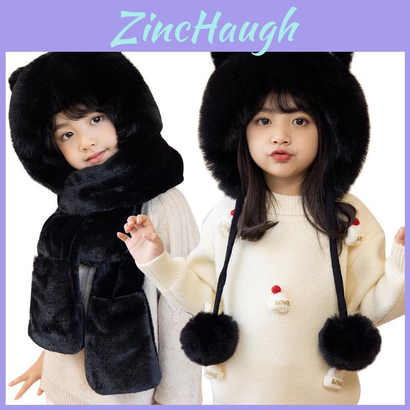 Kids Winter Knit Hat With Earmuffs And Cat Ears For Cold Weather Comfort