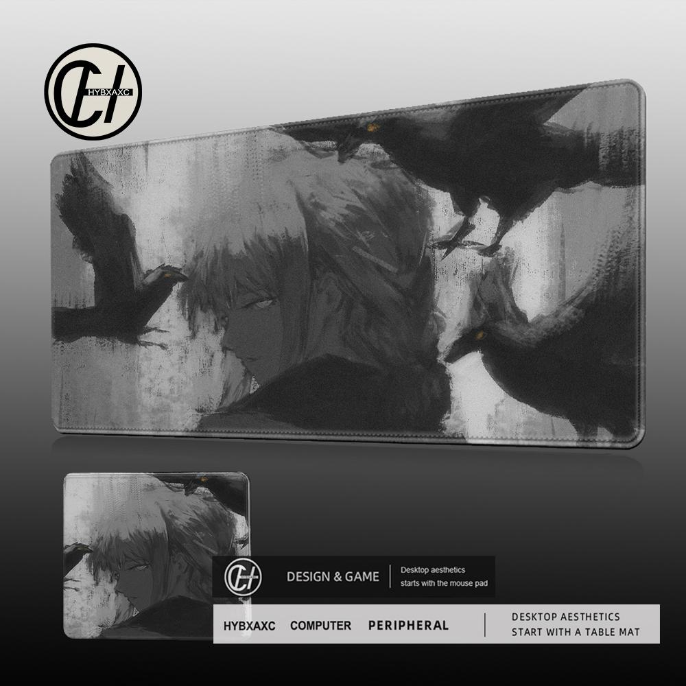 Black And White Anime Girl Mouse Pad Pc Accessories Keyboard Mouse Carpet AntiSlip Gamer Mousepad Makima Large Laptop Desk Mat