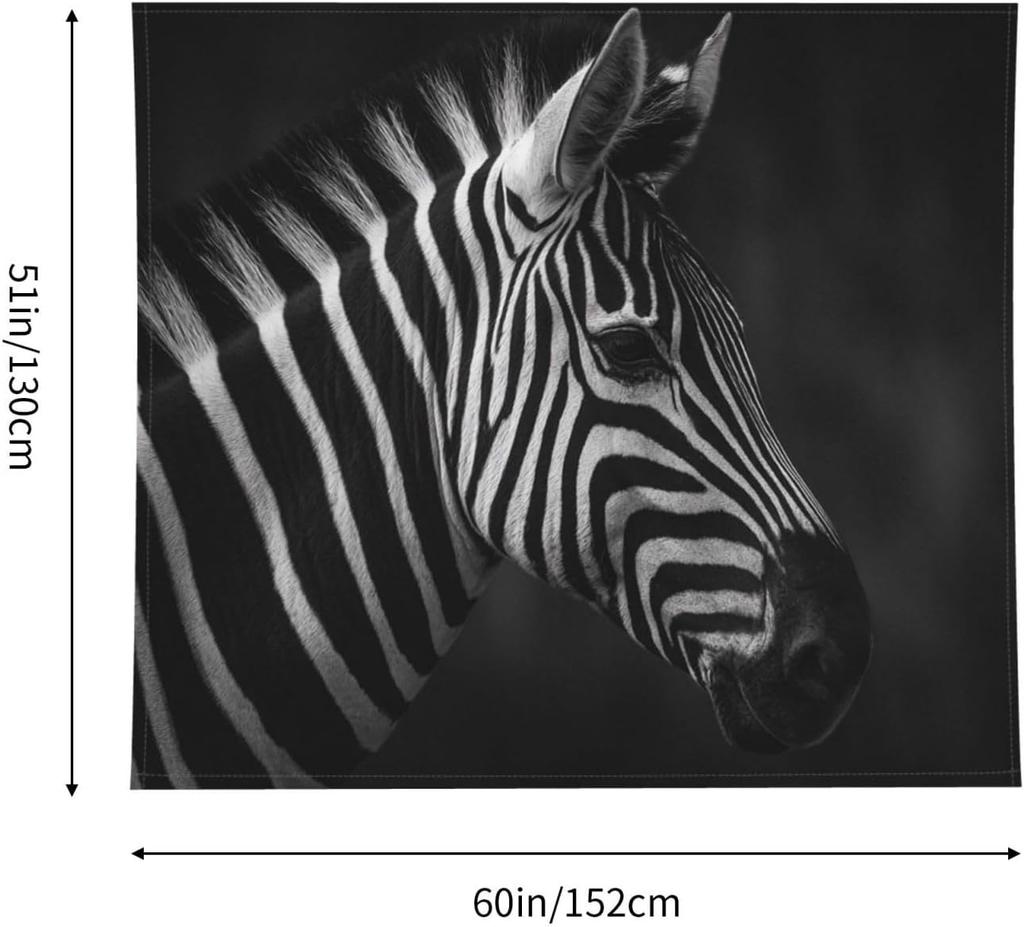 Hanging For Living Room Black & White Zebra Tapestry Modern Wall Art Wall Blanket Aesthetic Tapestrys Indoor Outdoor Tapestries