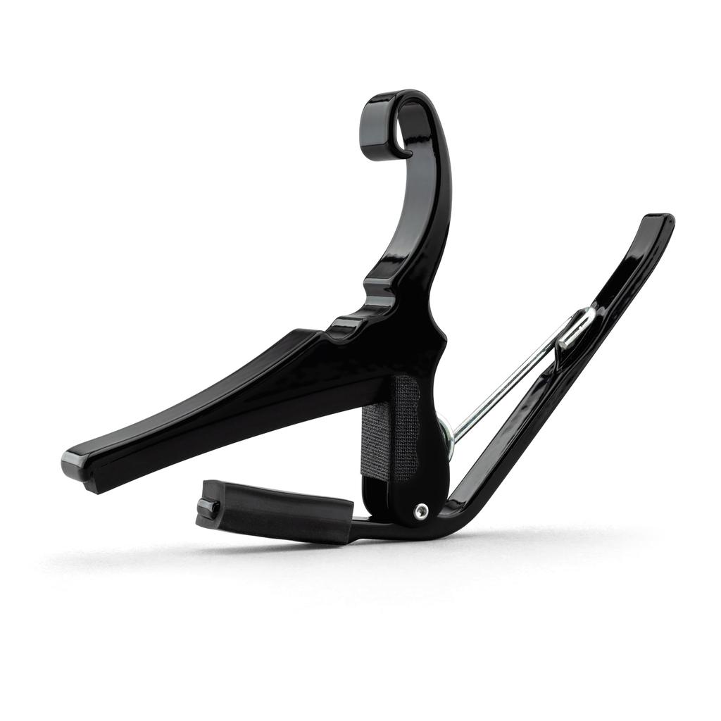 Kyser KG6B Guitar Capo for Acoustic Lightweight Black 6-String Guitar, Aluminum,