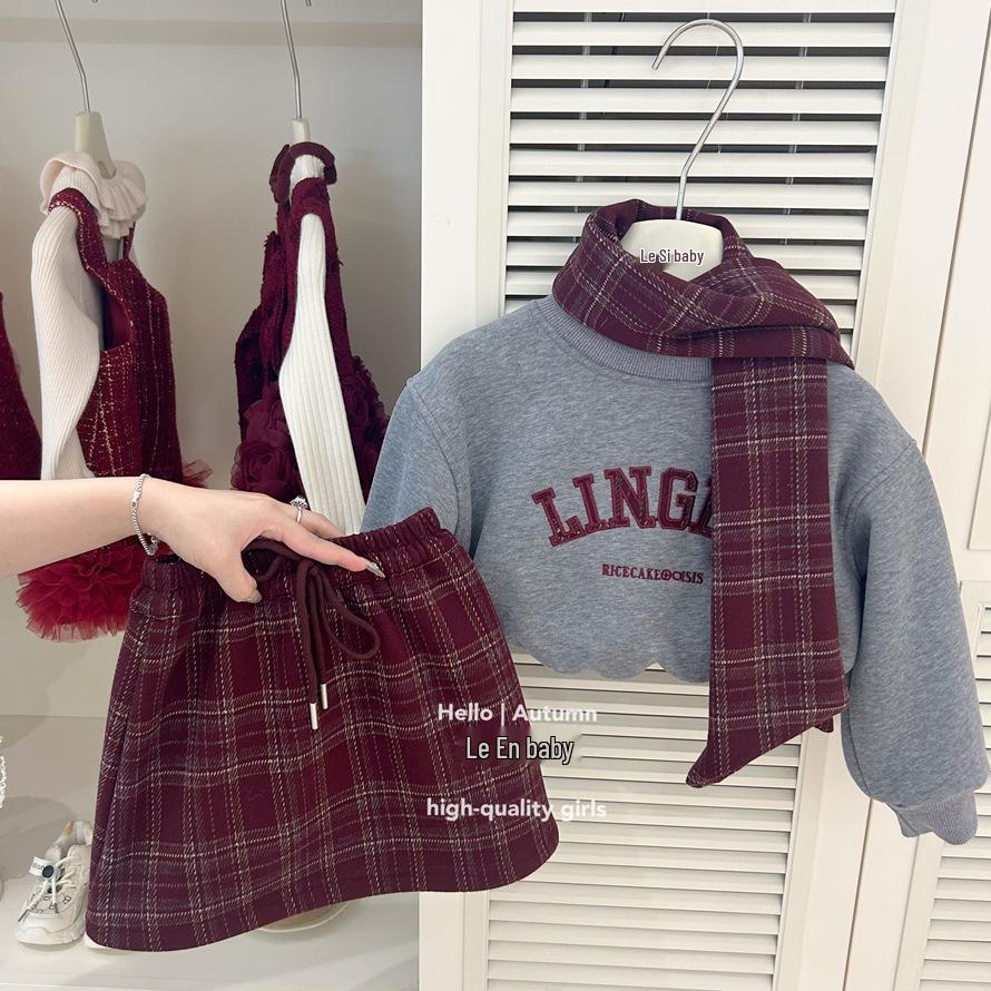 

Girls Fleece-Lined Hoodie & Skirt Set 80 cm