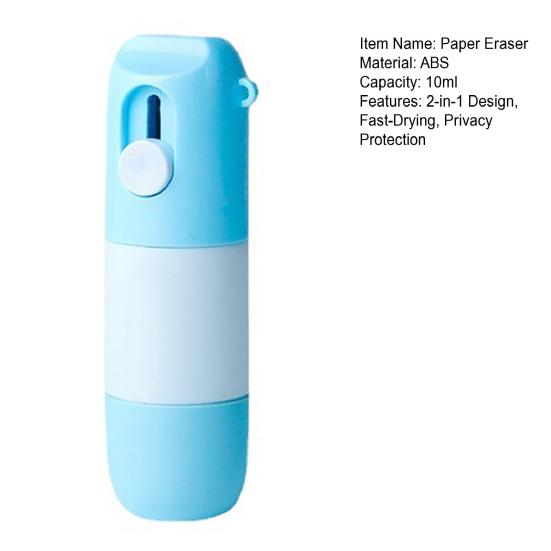 Thermal Paper Eraser, Privacy Stamp for Thermal Paper, 2 in 1 Redaction Roller with Mini Cutter, 10ml Fast Dry Label Hider for Shipping Receipts Bills