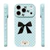 Satin bow is suitable for Apple 17PM mobile phone case 17/16PRO protective case, new female iPhone15 anti-drop.