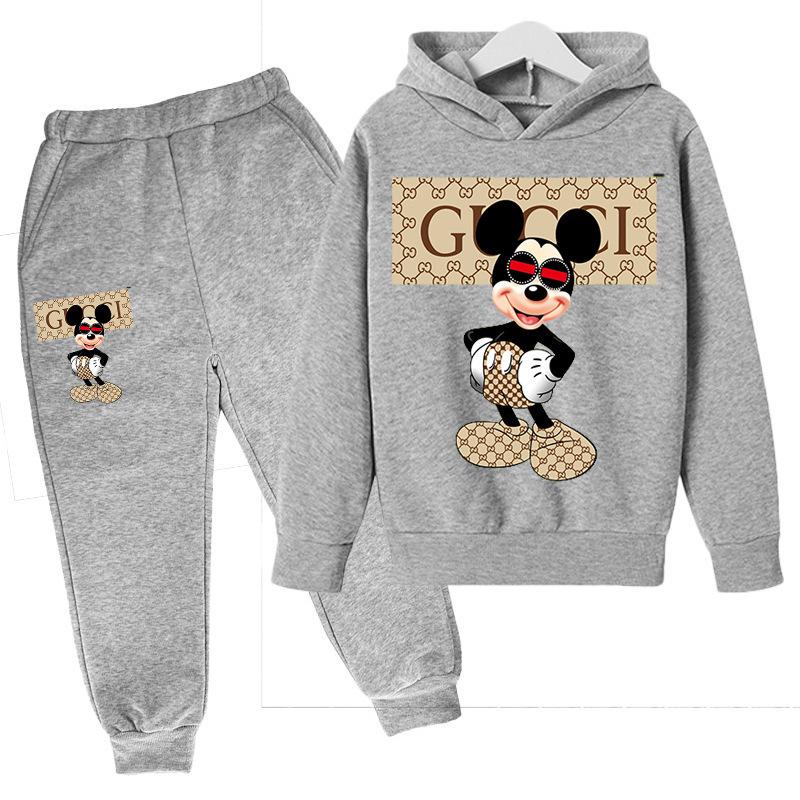 Disney Authentic Mickey Mouse Hoodie & Sweatpants - 2025 Kids' Casual New Year Outfit