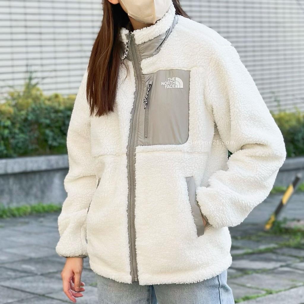 The North Face Play Green Rvs Fleece Jacket Slate Khaki Unisex Korea Version NJ4FP54C
