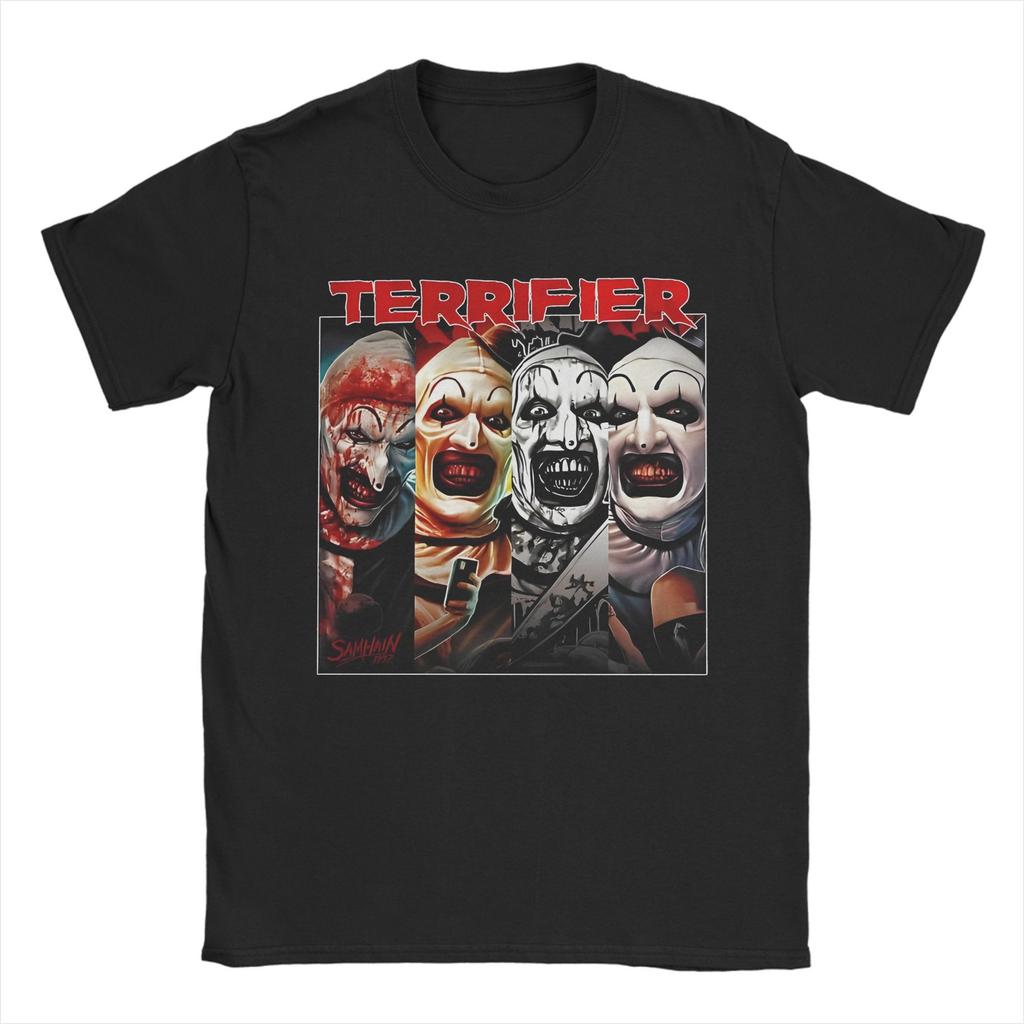 Terrifier Art The Clown T Shirt Men Women 100% Cotton Vintage T-Shirt Round Neck  Tees Short Sleeve Clothes Gift