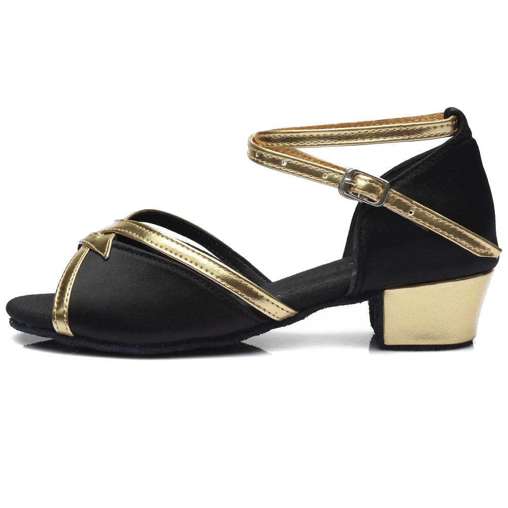 Damen Mädchen Latin Dance Schuhe Low-Heeled Ballroom Tango Schuhe Soft Bottom