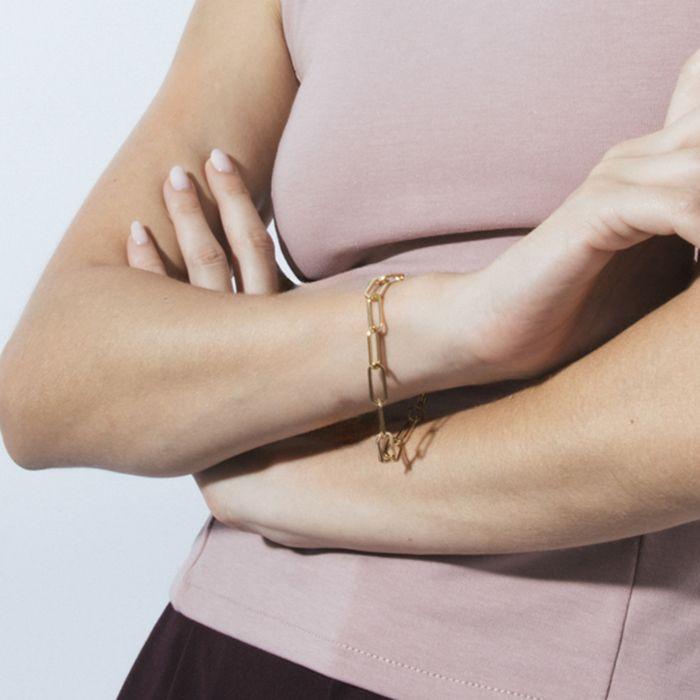 Bracciale - LUXENTER - Siazar - Acciaio ipoallergenico - Placcato oro 18K - 19 cm