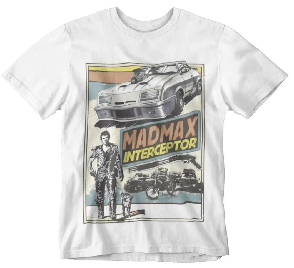 Mad Max Interceptor T-Shirt Retro Cool Gift Tee Action Movie 80s UK Unisex T-Shirt XXL