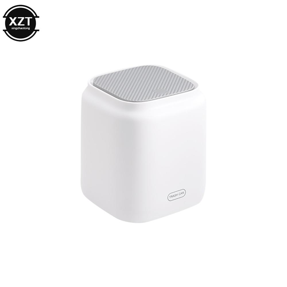 

2025 Настольный мусорный бак Креативный небольшой офисный пресс Флип-корзина для бумаг Nordic Cute Ins Мини-мусорный бак Мусорные баки Разное Коробка-бочка белый