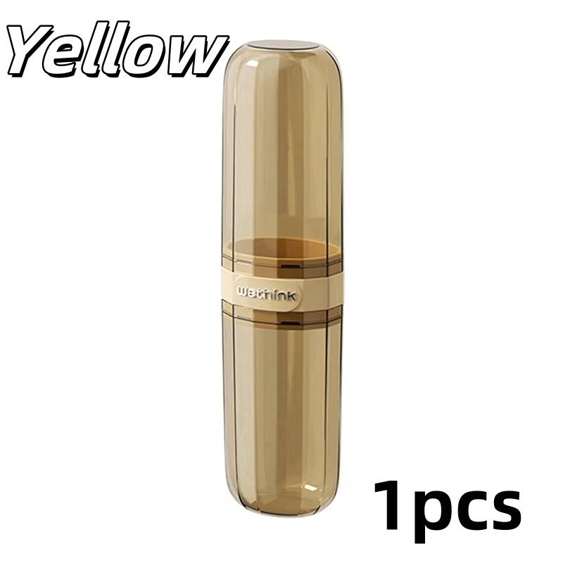 1pcs Toothbrush Storage Box Three-In-One Transparent Portable Toothbrush Case Mouthwash Cup Travel Supplies Plastic Storage Boxs