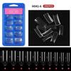 100pcs/box Clear Transparent Seamless Fake Nails Full Coverage False Nails Tips Short T-shaped Full Sticker For Nails Manicures