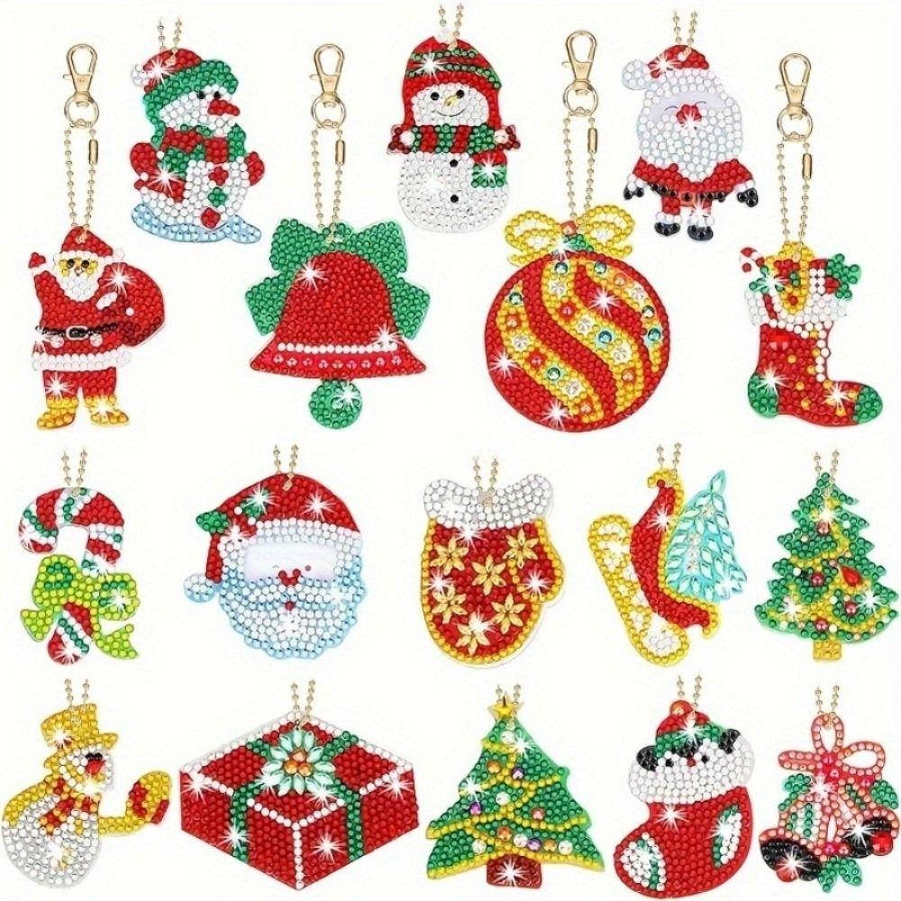 Diamond Painting Craft Diamond Painting Keychains Acrylic DIY Keychain Kit Christmas Gift