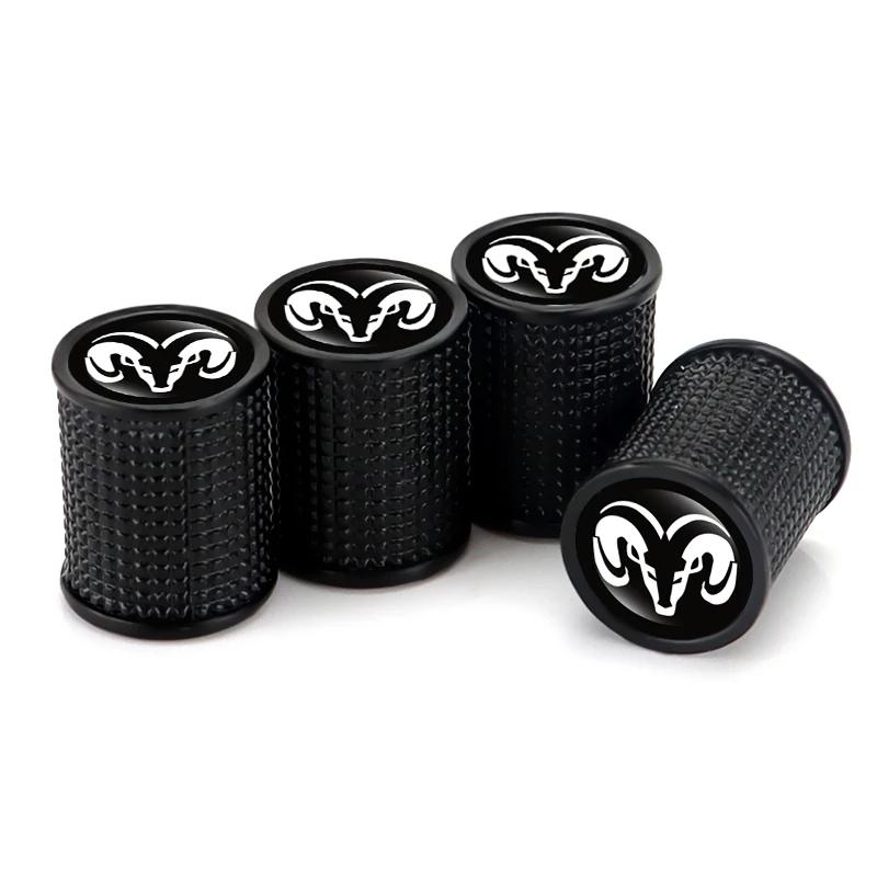 Car Styling Wheel Tire Valve Caps Covers for Dodge CALIBER CARAVAN DURANGO Challenger CHARGER JOURNEY NITRO RAM Accessories WW7