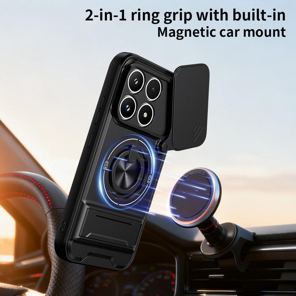 For Xiaomi 17 Case Xiaomi 17 Cover mI 17 Mi 17 Phone Case Magsafe Magnetic Fold Holder Military Armor Camera Protection Cover