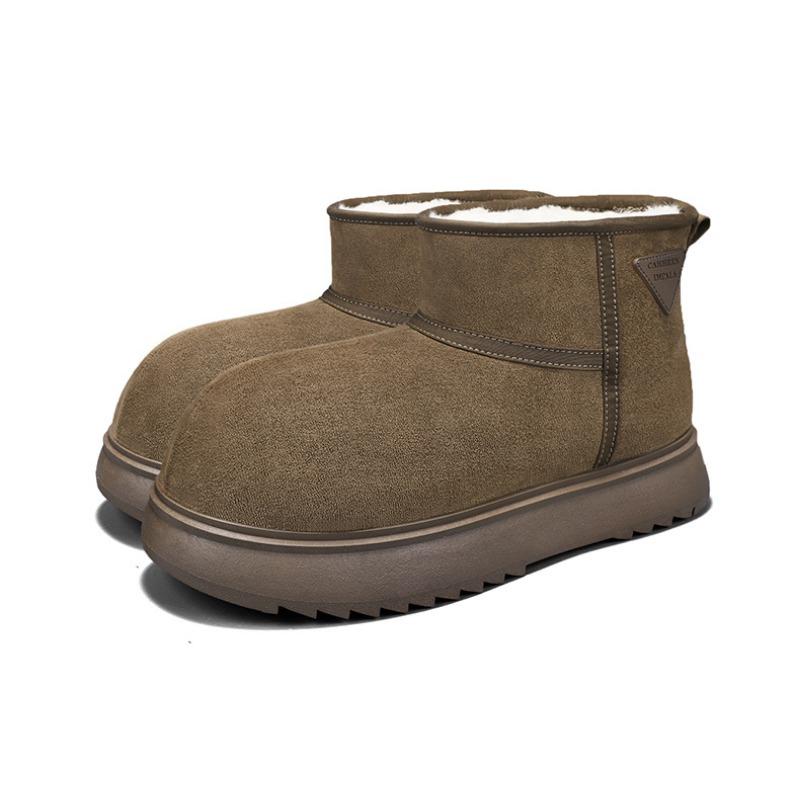 Autumn Winter Couple's Capibala Snow Boots Small Milk Bag Warm Thick-soled Large-toe Men's Shoes