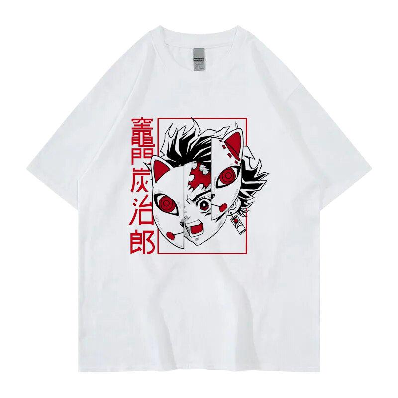 Anime Ghost Destroyer Blade Yamamoto Yohji Fengchaharo Pure Cotton Tide Brand Loose Summer Print Men's and Women's T-Shirts