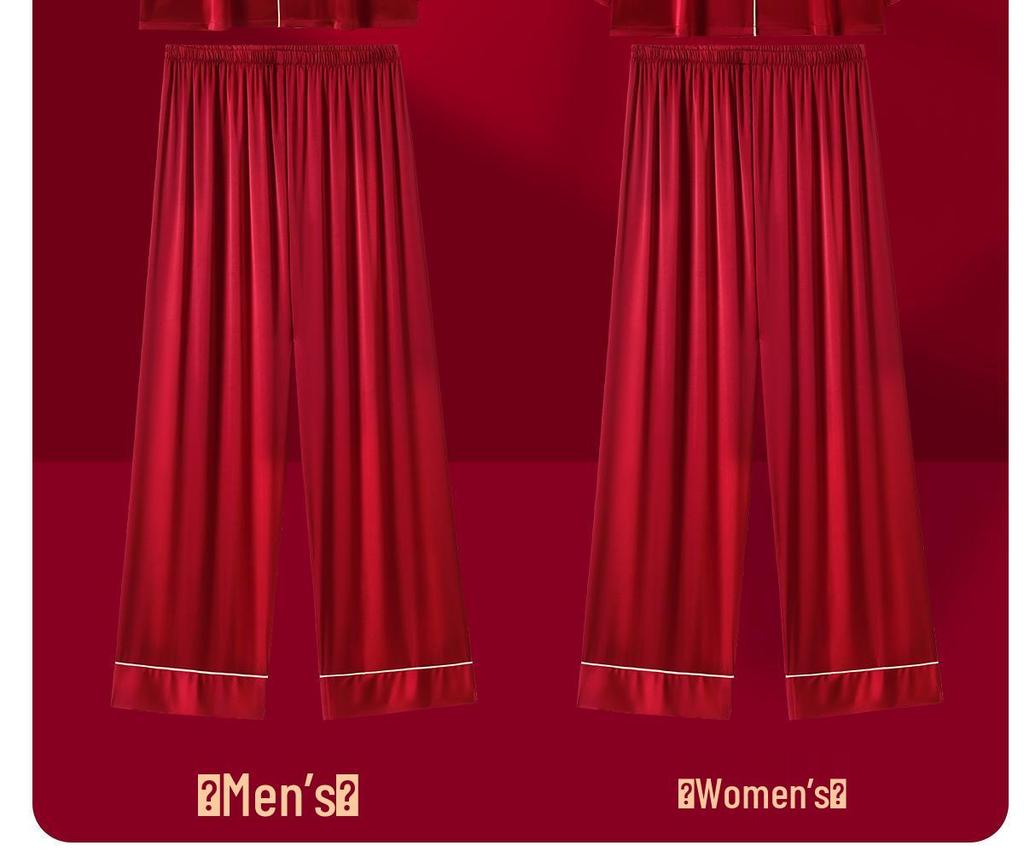 2026 Year of the Horse: Red Zodiac Pajamas Set for Newlywed Couples