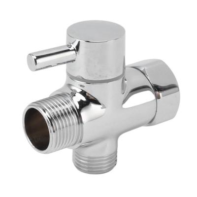Brass 3 Way Shower Arm Diverter Valve 3 Way Water Valve Water Separator Shower Tee Adapter with 7/8
