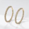 Luxury Rhinestone Hoop Earrings: Simple, Fashionable, and Exaggerated Design for Women
