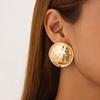 Ingemark Retro Simple Rotundity Texture Stud Earrings for Women 2026 New Trend Gold Color Metal Piercing Earrings Party Jewelry
