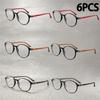 6PCS Ultra-Lightweight Blue Light Blocking Glasses - Stylish Round Frame Reading Glasses for Men & Women with PC Lenses