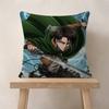 Anime Attack On Titan Levi Ackerman Pillow Cushion Cover Pillowcase Living Room Sofa Home Decor