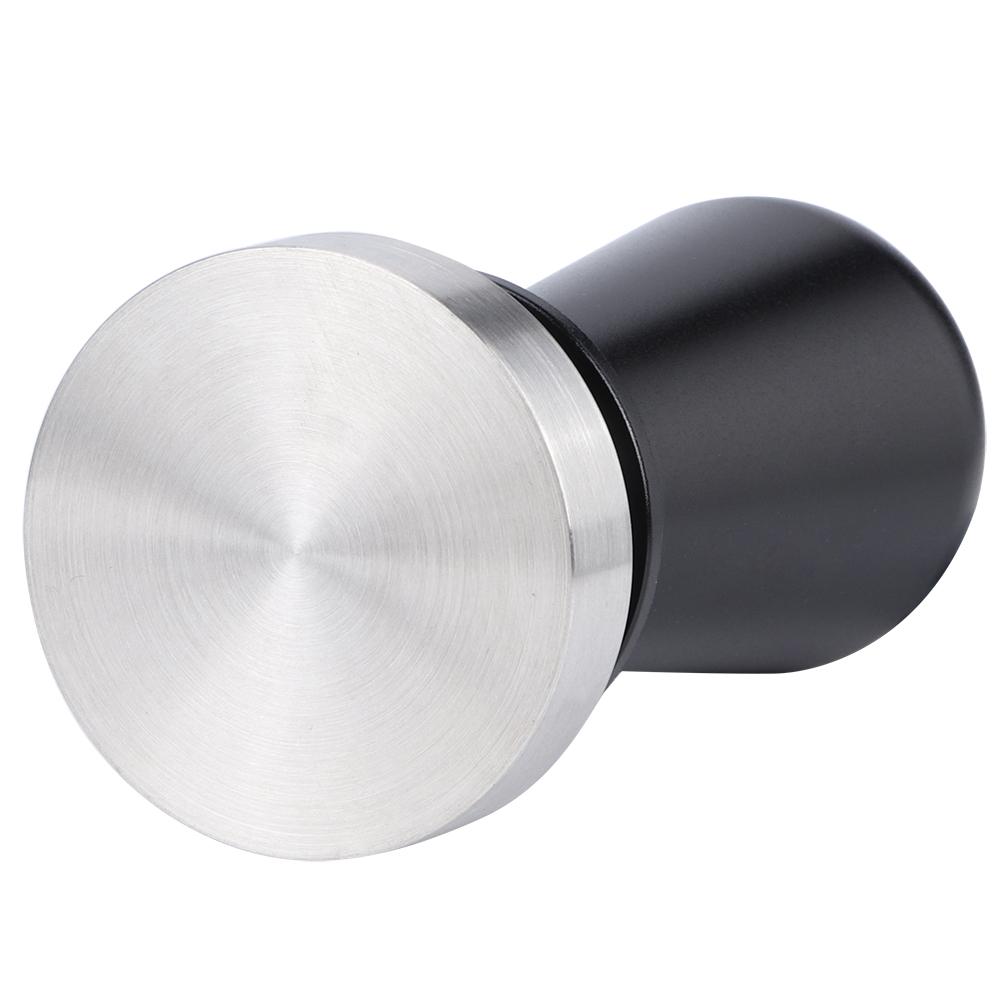 51mm Flacher Boden Edelstahl Feder Kaffee Tamper Pulver Stampfwerkzeug für Zuhause Kaffeehaus