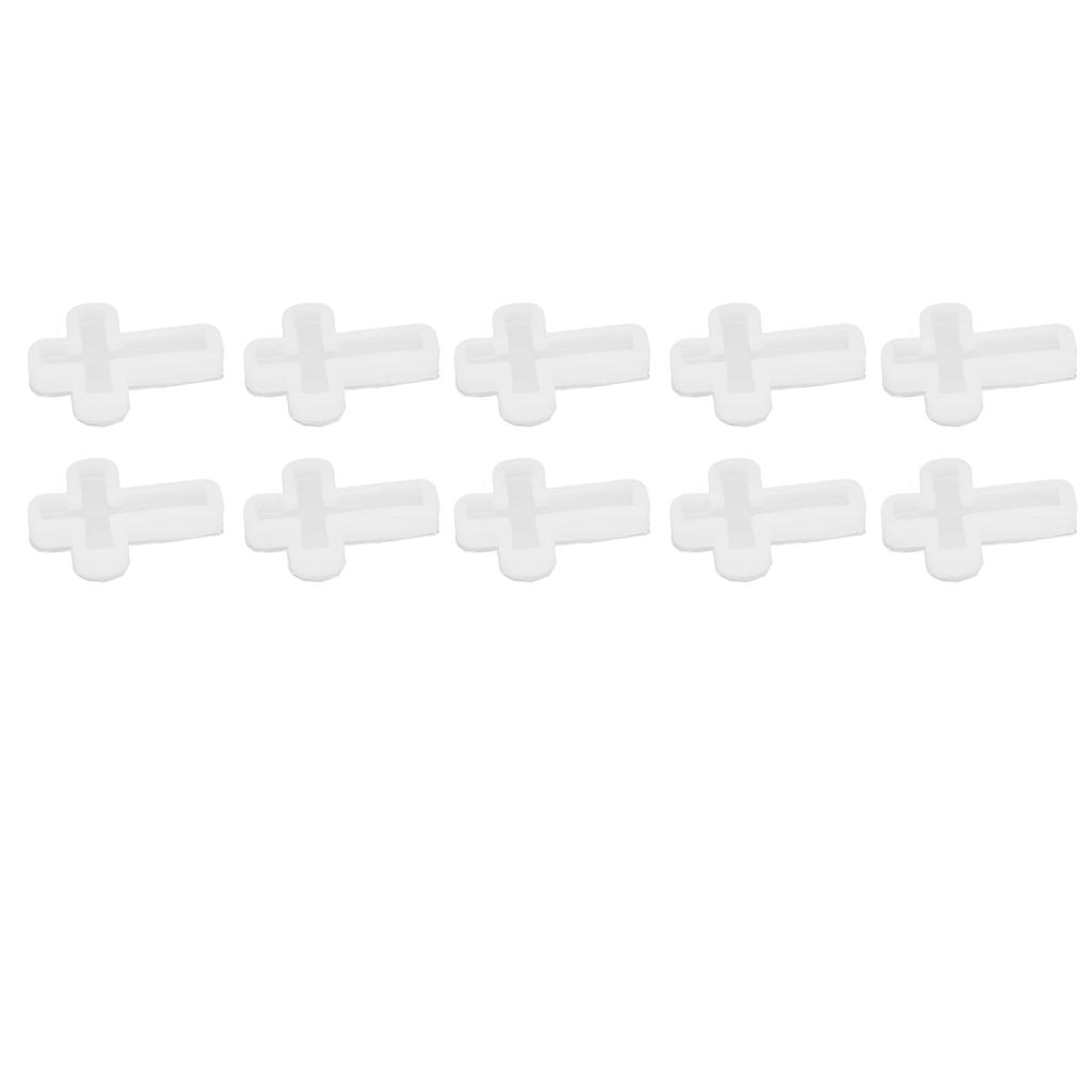 10 Pcs Cross Resin Mold Mirror Effect Elastic Eco Friendly Easy Demoulding Silicone Candle Mold for DIY