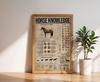 Vintage Horse Knowledge Print Poster, Horse Anatomy Chart, Wall Décor, Poster No Frame