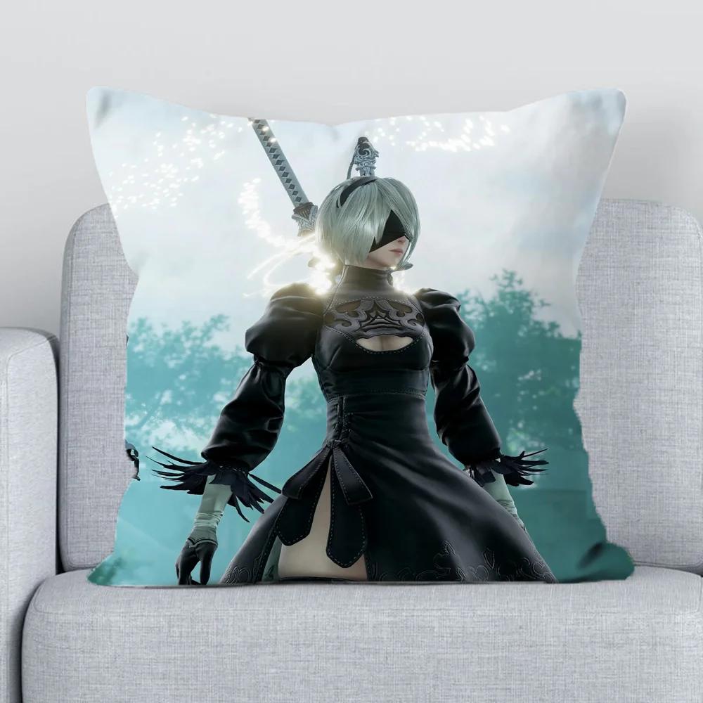 

Nier Наволочка Наволочка Осенний Декор Чехлы для Подушек для Кровати Двусторонняя Печать Декоративные Наволочки x Подушка 55x55cm синий