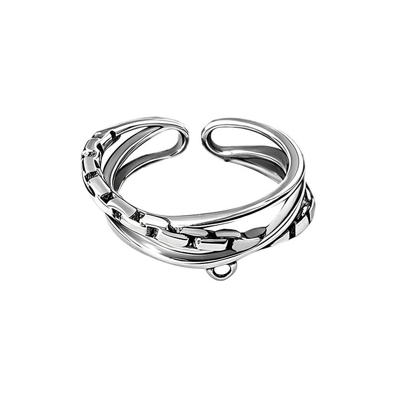 Adjustable Irregular S925 Sterling Silver Ring for Men and Women - Versatile, High-End Style