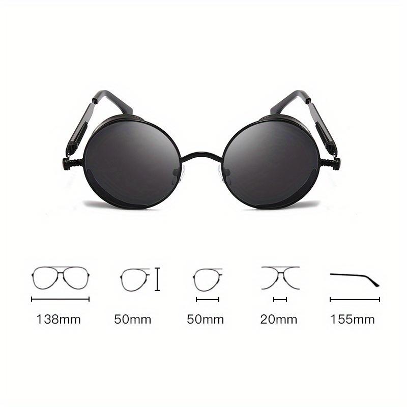 Classic Gothic Steampunk Sunglasses Luxury Men Women Retro Round Metal Frame Punk Party Driving Shades Sunglasses Non Polarized Glasses