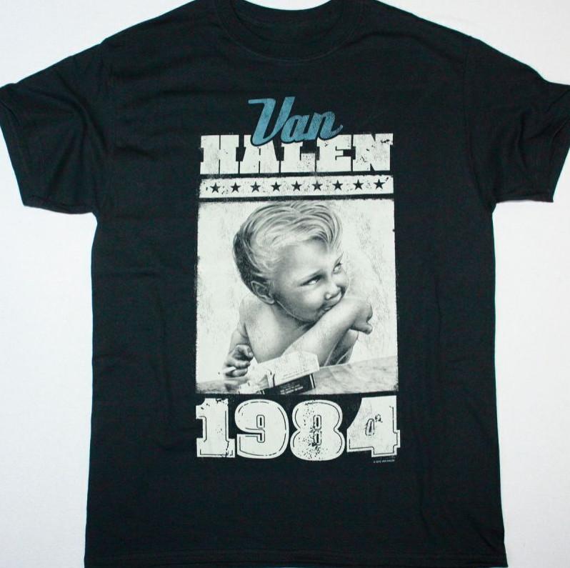 

Van Halen 1984 New Black TShirt Funny Black Cotton Tee Vintage Gift Men Women Unisex T-Shirt XXXXL