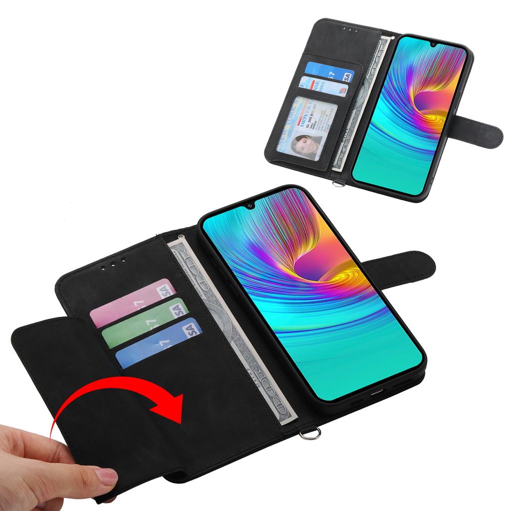 For Samsung Galaxy A16 5G/A16 4G Case Flower Pattern PU Leather Wallet Phone Cover with Strap