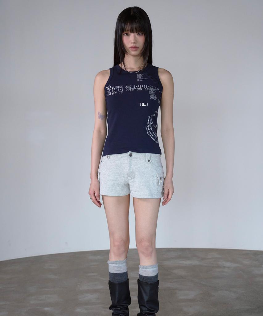 PRENDA Fragmented Log Tank Navy