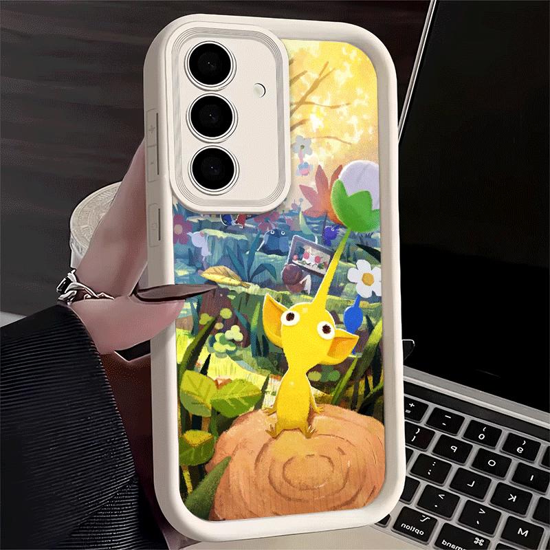 Phone Case for Samsung Galaxy S26 S25 Ultra S24 FE P-Pikmins Cute Game Shell S23 Plus S22 + S21 S20 5G Soft Silicone Funda