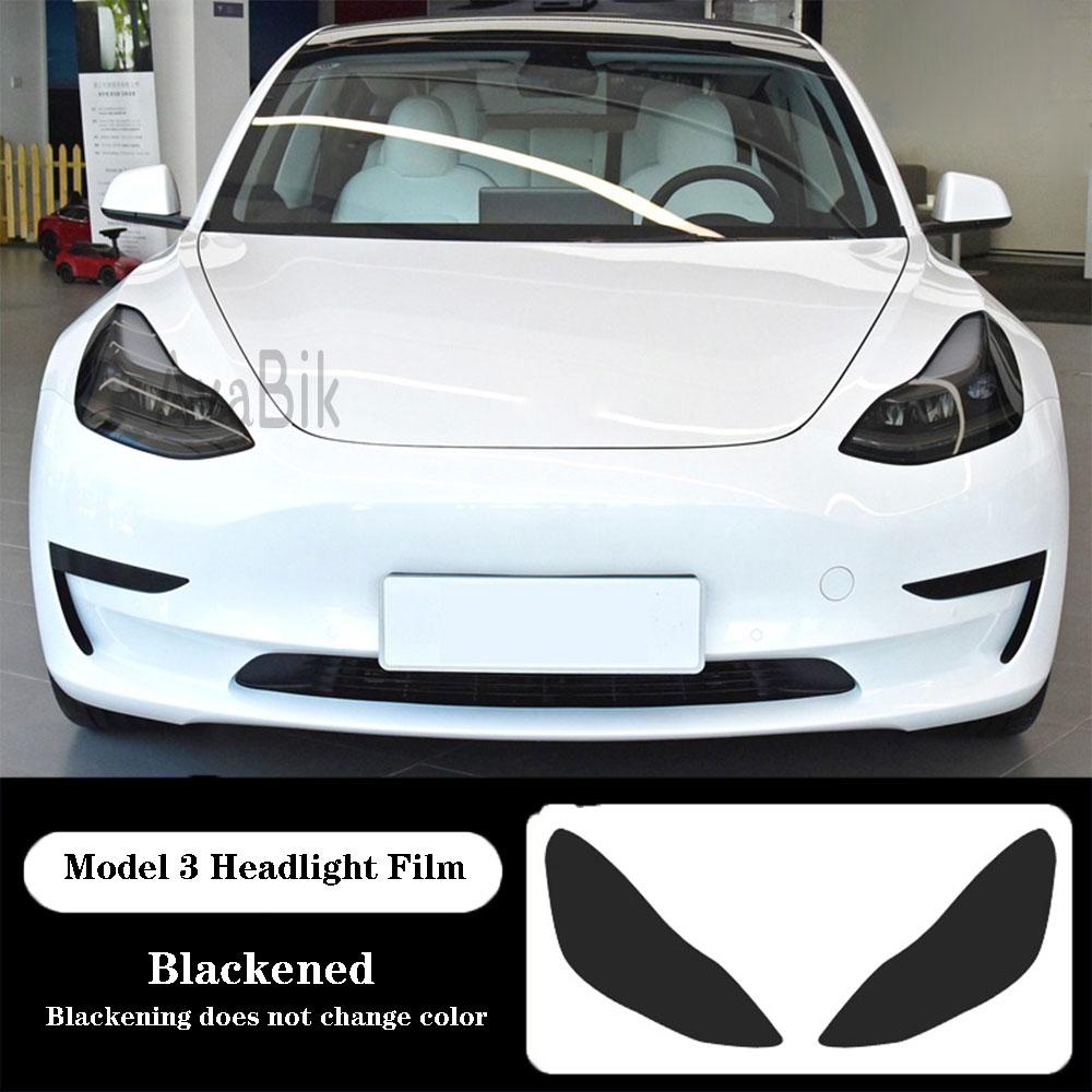 PPF Headlight & Taillight Film For Tesla Model 3 2016- Black Transparent Anti-scratch Self-healing TPU Protection Stickers