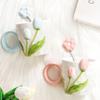Ins High Value Tulip Mug Niche Design Sense Ceramic Cup for Girls Drinking Water Cup Coffee Cup for Home Use