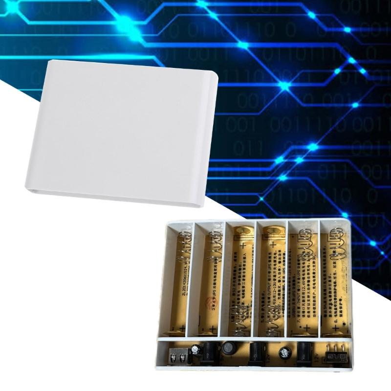 USB 5V 9V 12V Ausgang 6x 18650 Akku UPS Powerbank Box für Tablets CCTV Kameras LED Lautsprecher Router Handy