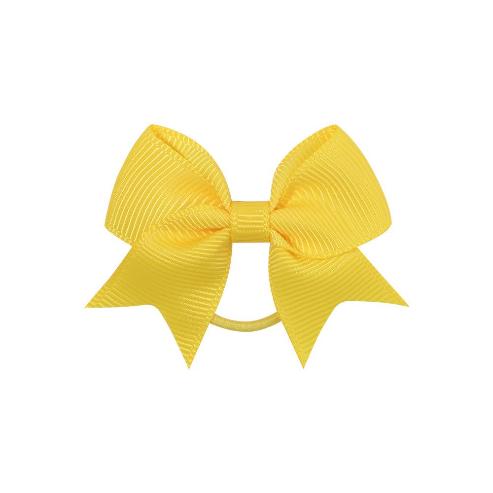 Children'S Hair Band Bow Rubber Band Solid Color Thread With Dovetail Hair Band Cute Baby Headgear Hair Accessories 2820