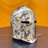 Kommandant Helm Barbuta mittelalterlicher Ritter Rüstung 18 Gauge Weichstahl Kriegerhelm Cosplay Visier Barbuta