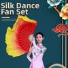 10/20/30cm Half Circle Silk Kids Children Bamboo Fans  Veil Pairs Yangko Dance Tools