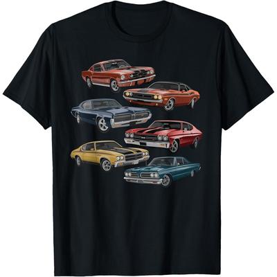 Vintage Muscle Car Artwork for Car Show Enthusiasts T-Shirt