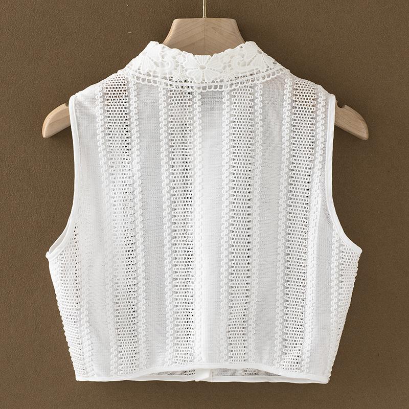 Elegant Lace Doll Fake Collar Women For Blouse Sweater Detachable Camisole Half Shirt White False Collar Woman Lapel Top Collars