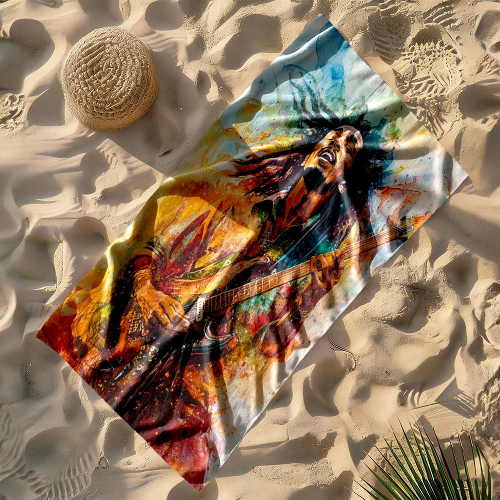 Bob Marley Beach Towel Super Soft Absorbent Comfortable Lightweight Perfect for Traveling Yoga Camping and Swimming