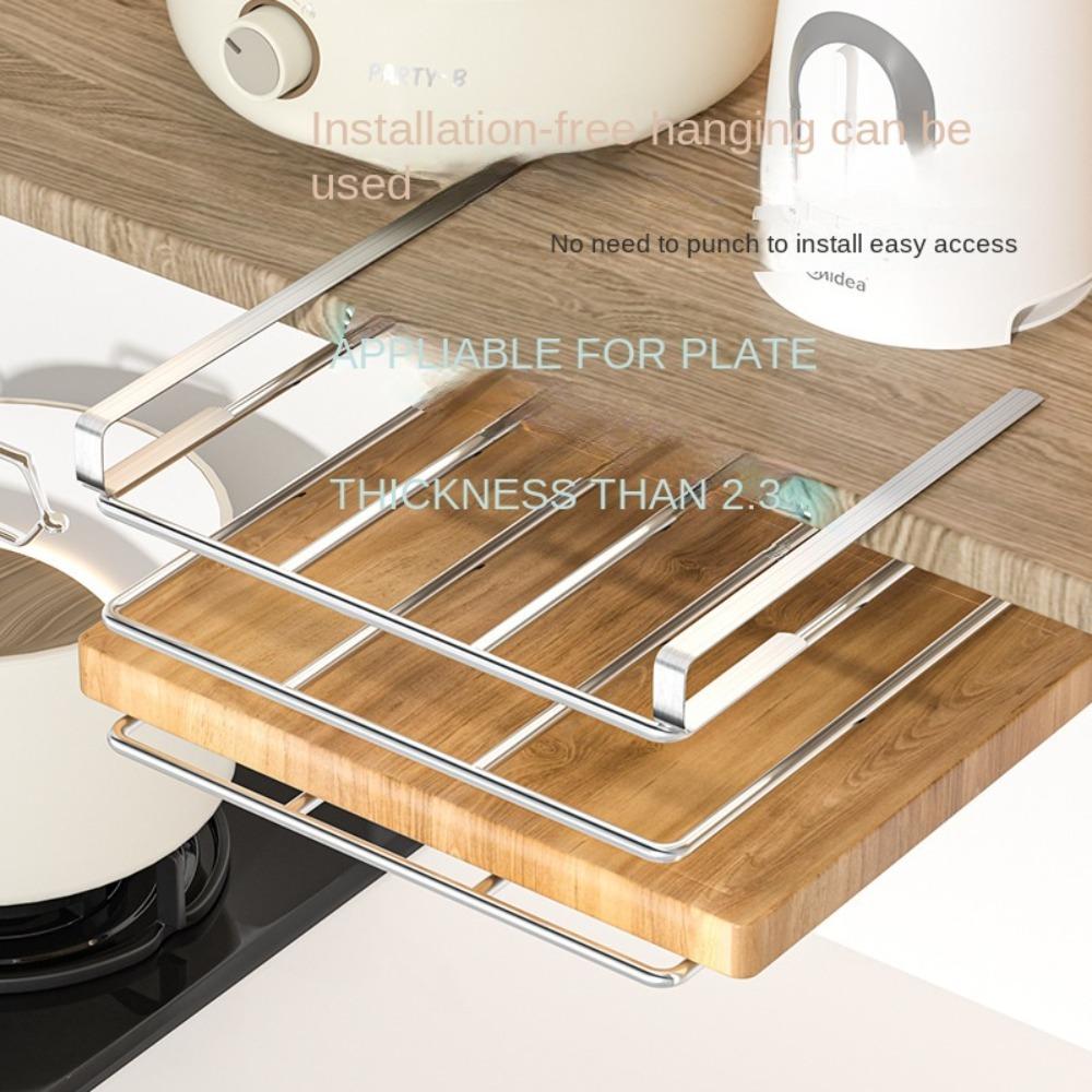 Stainless Steel Cutting Board Hanging Rack Kitchen Placement Storage Rack