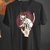 Retro Graphic Horror Cat Shirt - Japanese Anime Vintage Tee - Unisex Cotton Top, Soft Lightweight, Machine Washable
