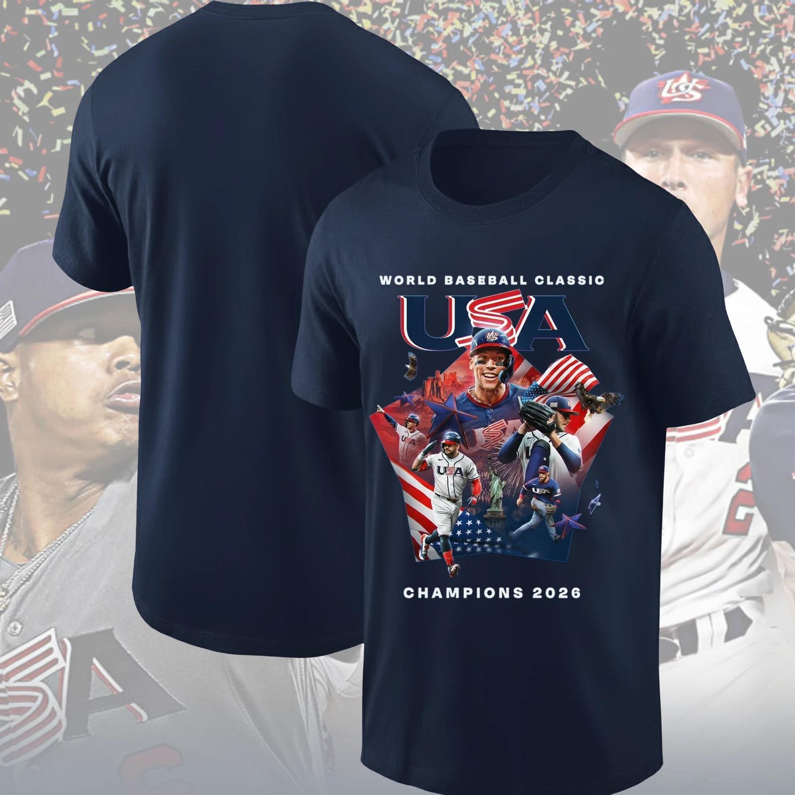 USA World Baseball Classic Champions 2026 T-Shirt, Baseball USA World Champions XXL