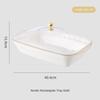 New Transparent Buffet Food Tray Large Capacity with Lid Fruit Plate Drop-proof Plastic Storage Box Desktop Storage